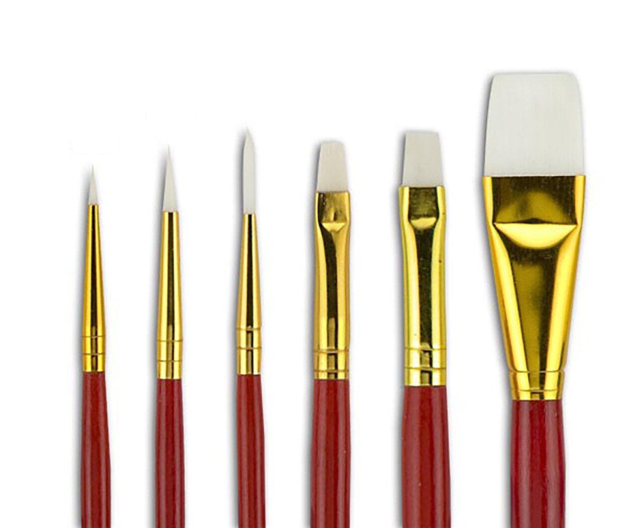 Creative Mark Fundamentals Paint Brush No. 14 Set of 72 Pieces - Short Handled For Decorative Arts, Watercolor, Acrylic, Oils, & More!
